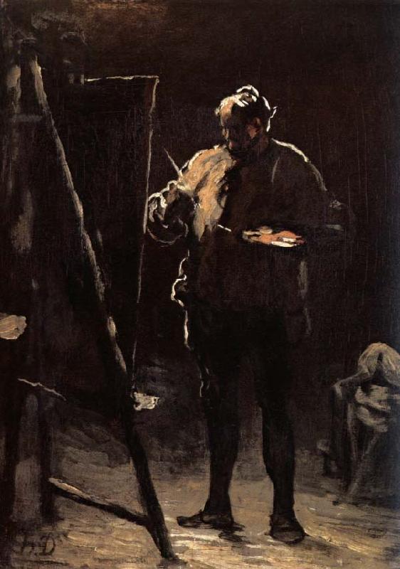 Honore Daumier The Painter before his Picture Spain oil painting art